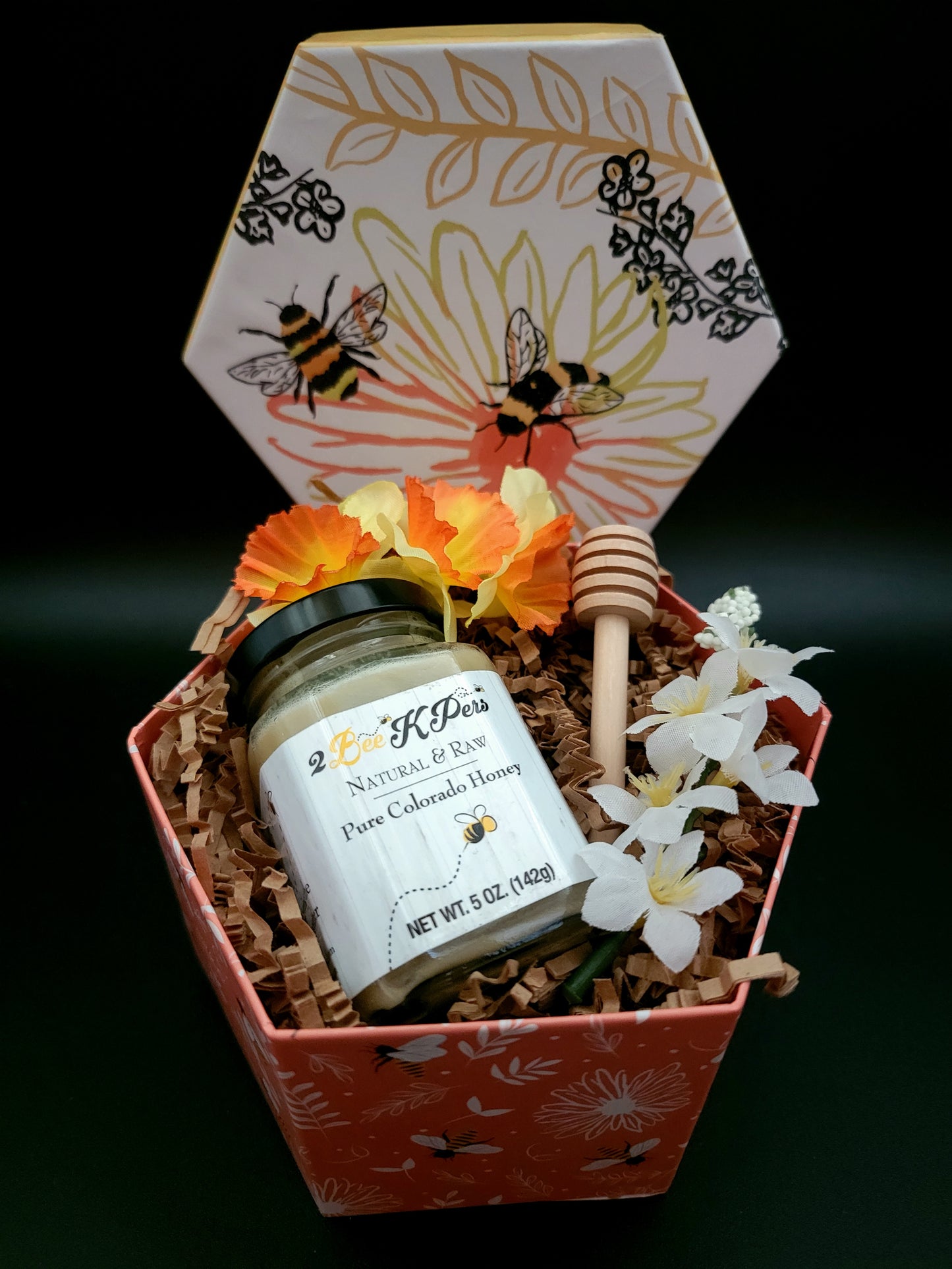 Hexagon Bees Spring Box