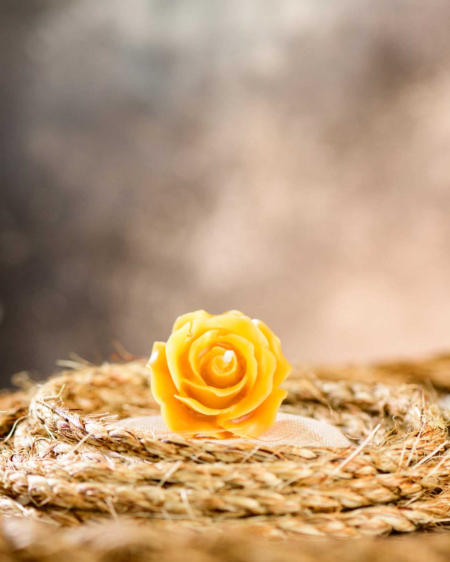 Flower Bloom Beeswax Candle