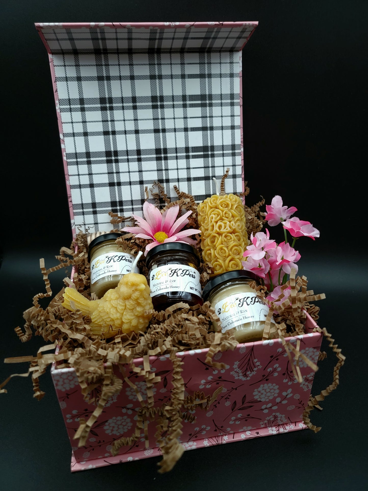 Pink and Plaid Spring Box