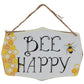 Bee Happy Metal Sign