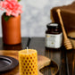 Diamond Lattice Pillar Beeswax Candle