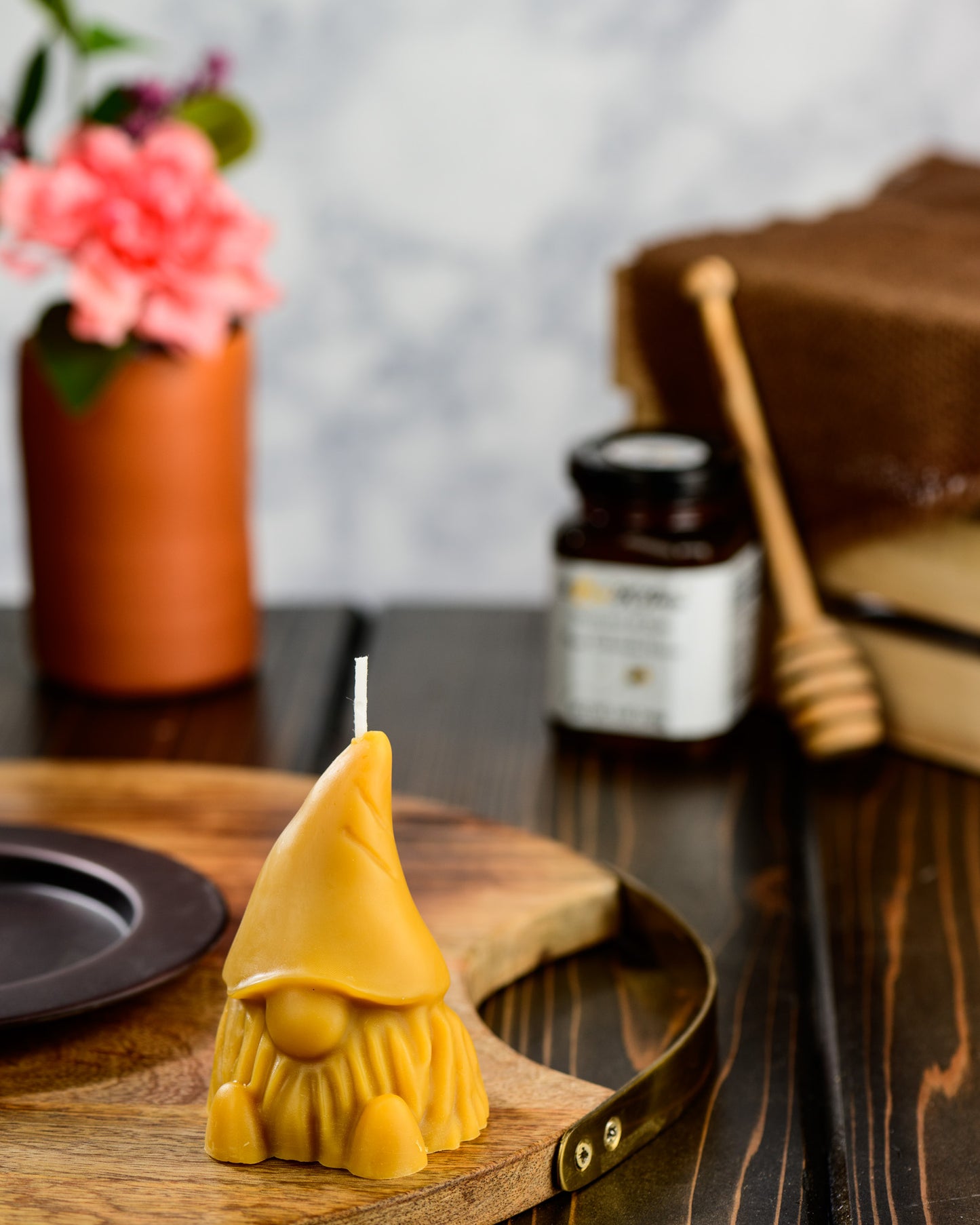 Gnome Beeswax Candle