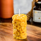 Sunflower Pillar Beeswax Candle