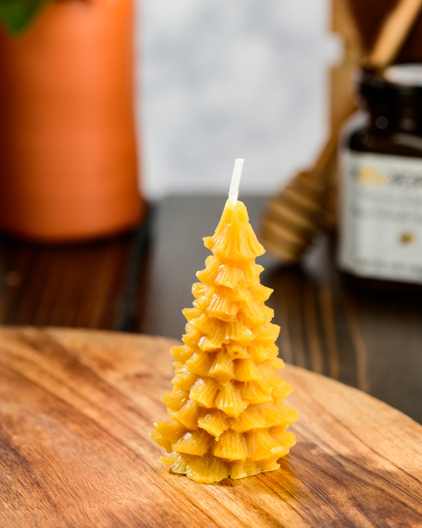 Evergreen Tree Beeswax Candle