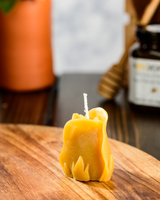 Tall Rose Beeswax Candle