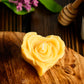 Flower Petal Heart Beeswax Candle