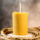 Bee Honeycomb Pillar Beeswax Candle