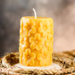 Flower Pillar Beeswax Candle