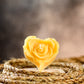 Flower Petal Heart Beeswax Candle