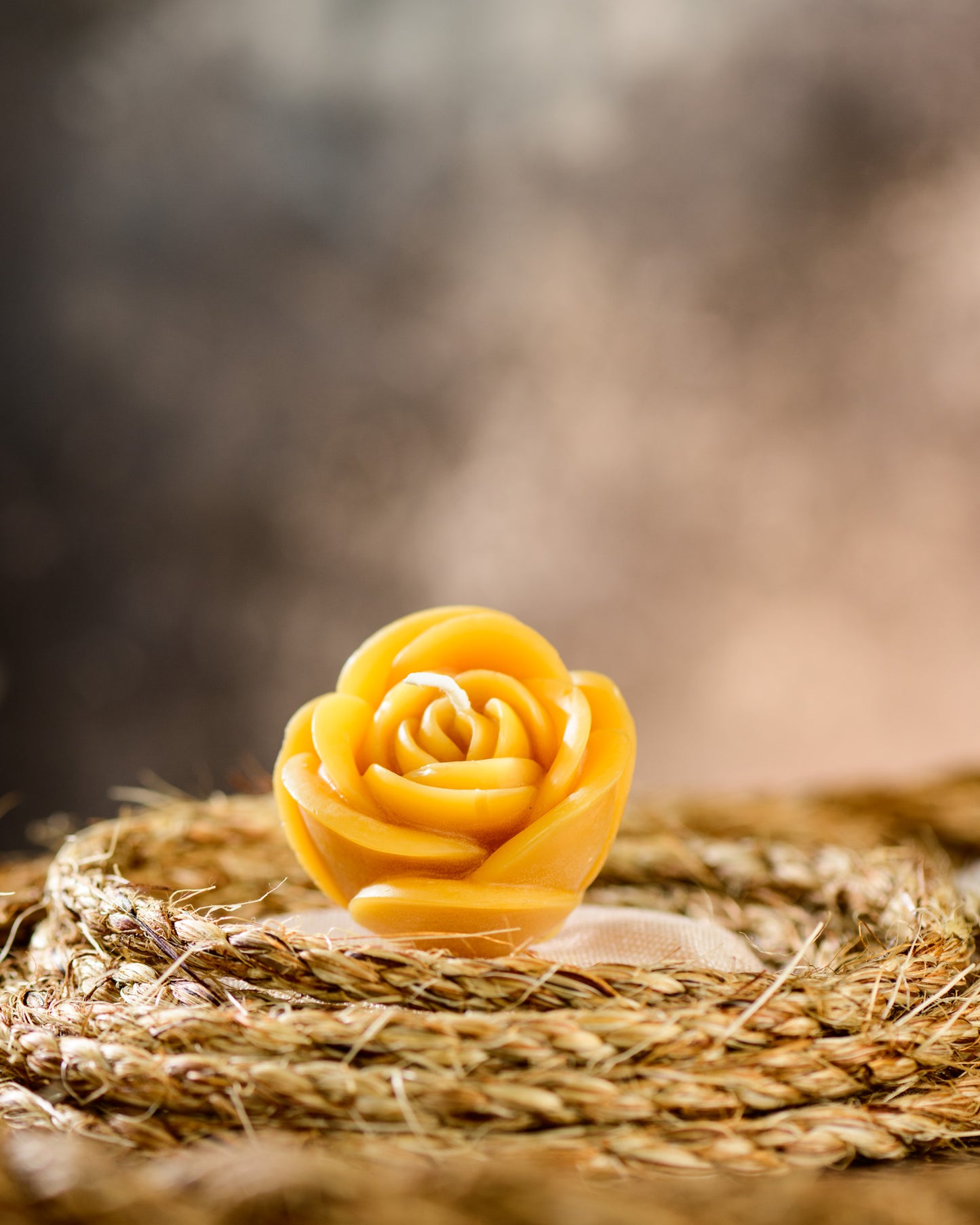 Flower Bud Beeswax Candle