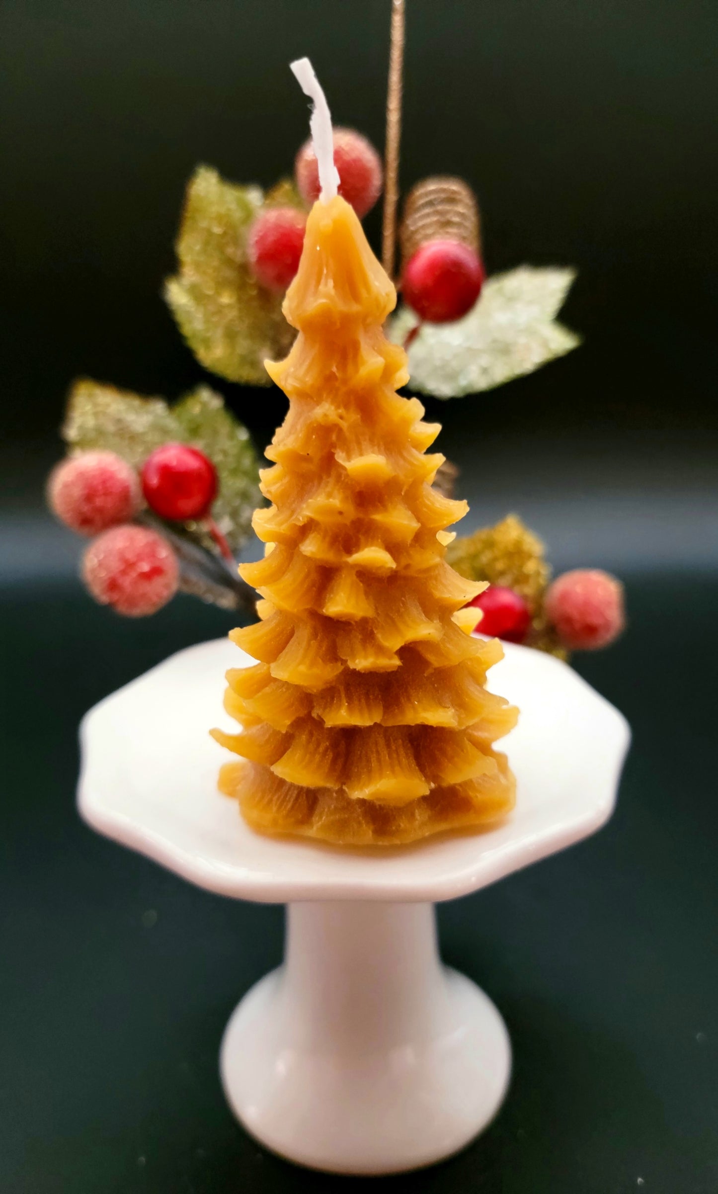 Evergreen Tree Beeswax Candle